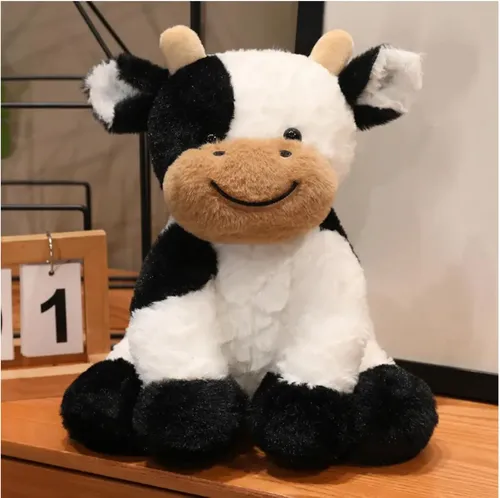 Peluche de vaca Aurora Palm Pals en blanco y negro - Sin etiquetas (10 cm Peluche de vaca Aurora Palm Pals en blanco y negro - Sin etiquetas (10 cm