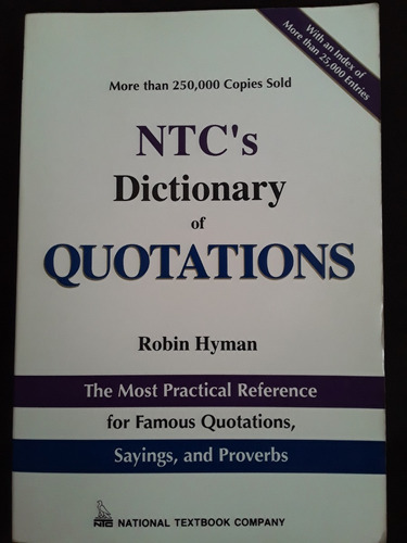 Dictionary Of Quotations - Robin Hyman