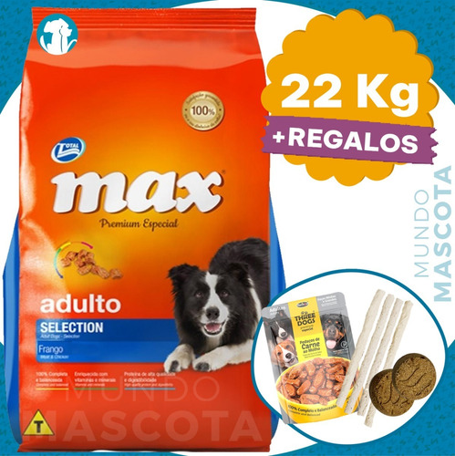 Comida Perro Adulto Max Selection 20 + 2 Kg + Envío Gratis