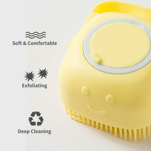 Sh Cepillo Corporal De Baño De Silicona Con Dispensador De