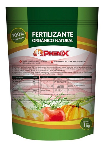 Fertilizante Orgánico Phenix Floración 1kg - Up! Growshop