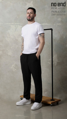 Pantalón No End Elegante Hombre Negro