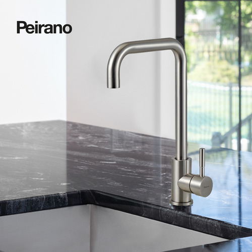 Grifería De Cocina Monocomando Peirano Swift 20-147 Acero Pulido Grifo Canilla Mezcladora Kitchen