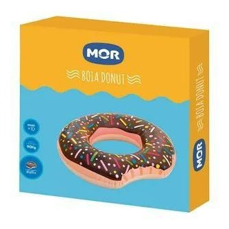 Imagem 4 de 4 de Boia Donut Inflável Divertida 1,0m Suporta Até 90kg - Marrom