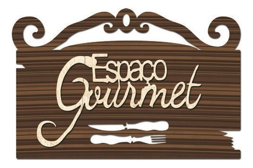 Quadro Placa Decorativa 3d - Espaço Gourmet