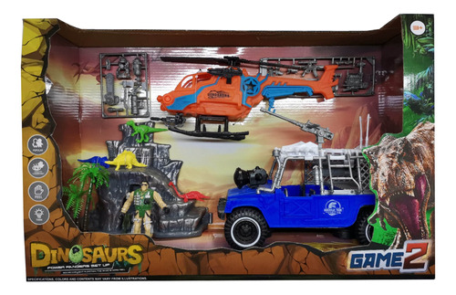 Mini Dinosaurios Set Vehiculo X2 Cksur0713