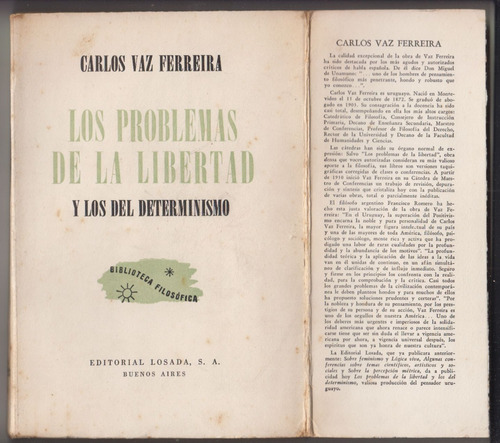 1957 Vaz Ferreira Problemas De La Libertad Y El Determinismo