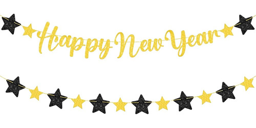 ~? Glitter Happy New Year Banner - 10 Pies, No Diy | Feliz S