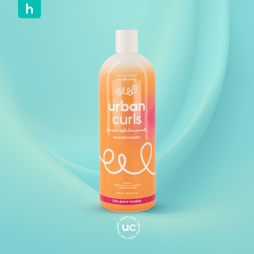 Urban Curls Acondicionador Para Cabello Rizado Sin Sal 360ml