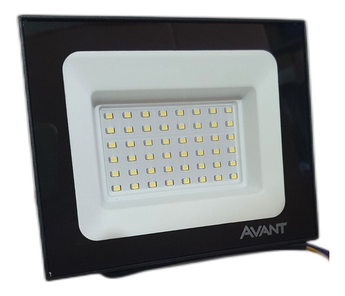 Kit 5 Refletores Led 50w Avant Holofote Luz Branco Blindado