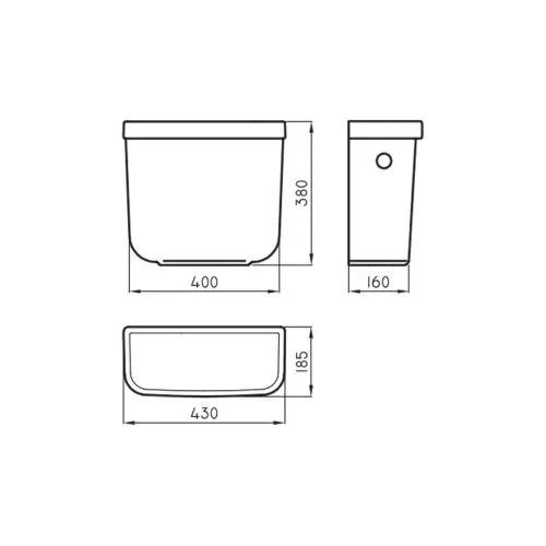 Kit Ferrum Bari Inodoro Largo Tapa Deposito Dual Y Bidet