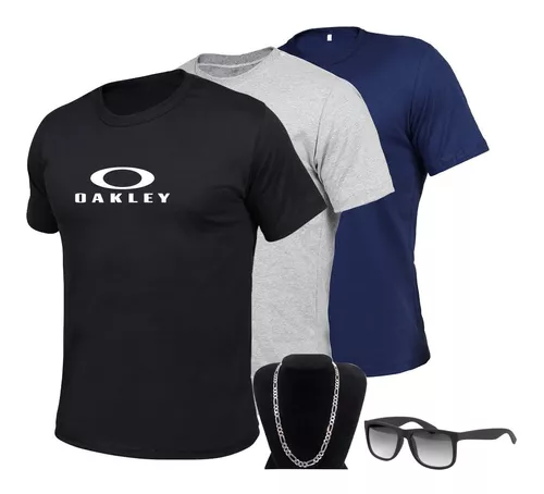 Kit Camiseta Oakley Daily Sport III Masculina C/ 2 Peças