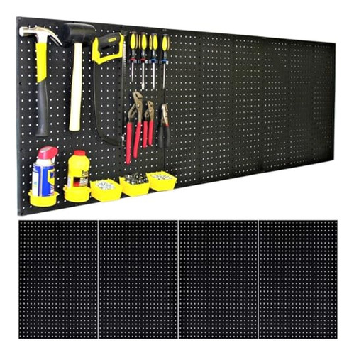 Organizador De Pared Pegboard Made In Usa, 4 Paneles De...