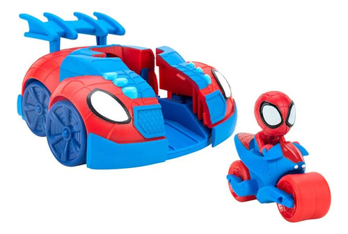 Spidey Vehiculo 2 En 1 Auto  Moto Figura Spiderman
