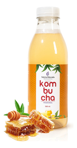 Kombucha Bebida Probiótica Detox Hidratante 500ml