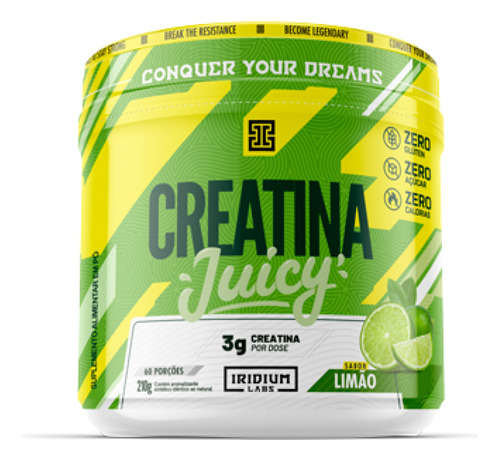 Kit 2x Creatina Juicy - 210g - Iridium Labs Sabor Limão