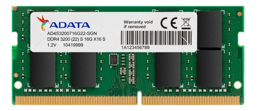 Memória Notebook 16gb Ddr4 3200mhz - Adata