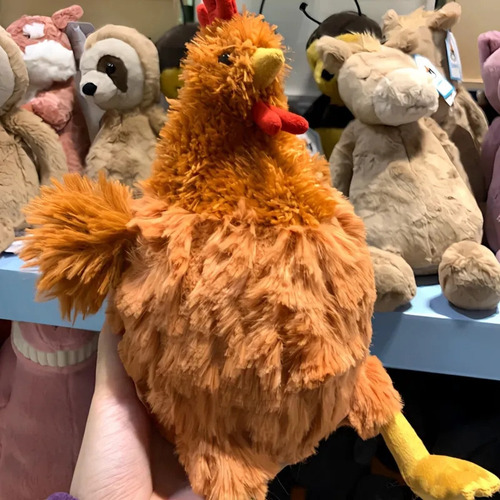 3pcs Pollo Suave Y Lindo, Juguete De Peluche Realista 23cm