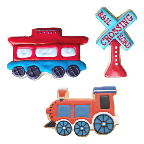 Cortadores De Galletas De Tren De Tren 3-pc Establecido En