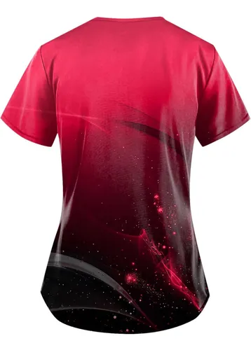 Tops De Scrubs Para Mujer, Uniforme Estelar, V-cuello, Con B