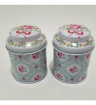 Comprar Latitas Florcitas Set X2 Mini Latas Redondas O Pastilleros Florcitas
