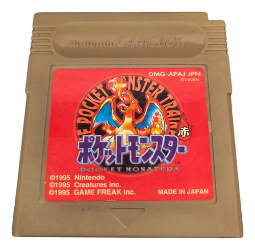 Pokemon Red Pokemon Rojo Japones Gameboy Gb Gbc Gba