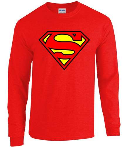 Playera Estilo Superman, Manga Corta 100% Algodón Logo Ml