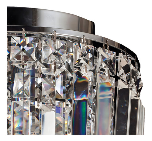 Plafon Cristal K9 Transparente Bella Hu1100 4 G9 25cm St868 110V/220V (Bivolt)