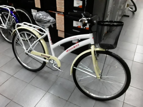 Bicicleta Paseo Playera Rodado 26 De Lujo Dama Con Canasto *