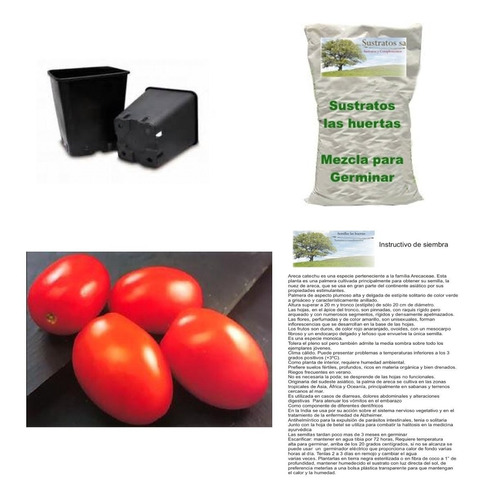 10 Semillas De Tomate Saladette Rio Grande En Kit Completo