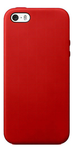 Case Capinha Silicone Compatível Com iPhone 5 E 5s Se Cor Vermelho