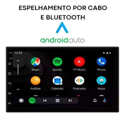 Central Multimídia 7 Polegadas Rs708 Slim Roadstar Carplay