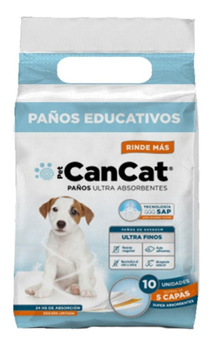 Paños Cancat Educativo Paño Premium Entrenamiento 60x60 10u