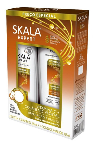 Kit Shampoo E Condicionador Reconstrução Vitamina C Skala