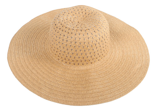 Capelina Trendy De Rafia De Papel 100% - Elegancia Natural Tdy 51270.2 Camel Único Lisa