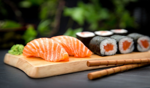 Adesivo Parede Sushi Comida Japonesa Decoração Saúde Peixe