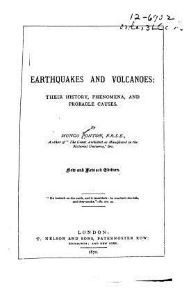 Libro Earthquakes And Volcanoes, Their History, Phenomena...