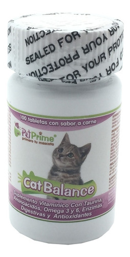 Cat Balance Gatos Vitaminas Digestion Bola De Pelo 100 Tab