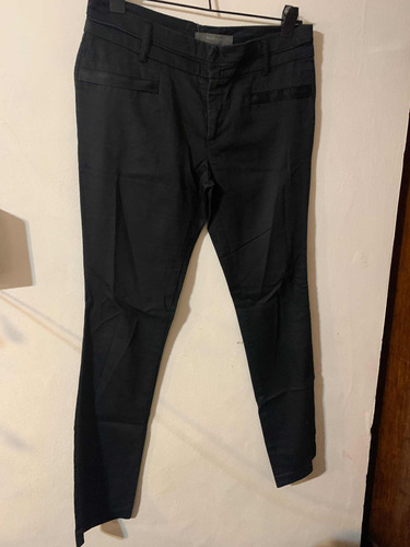 Pantalon Basement De Vestir Negro Talle 38 Tiro Medio A Alto