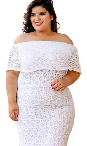 Vestido branco plus size mercado livre sales