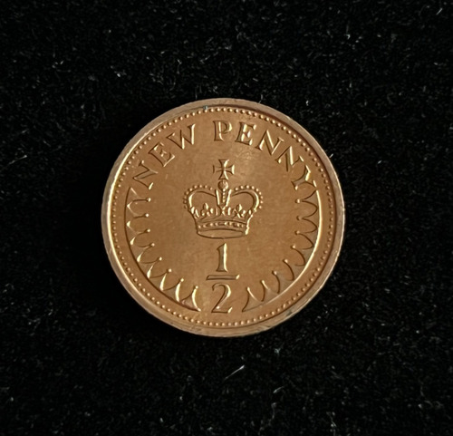 Moeda Oficial Inglaterra 1971 Half Penny Rainha Elizabeth Ii
