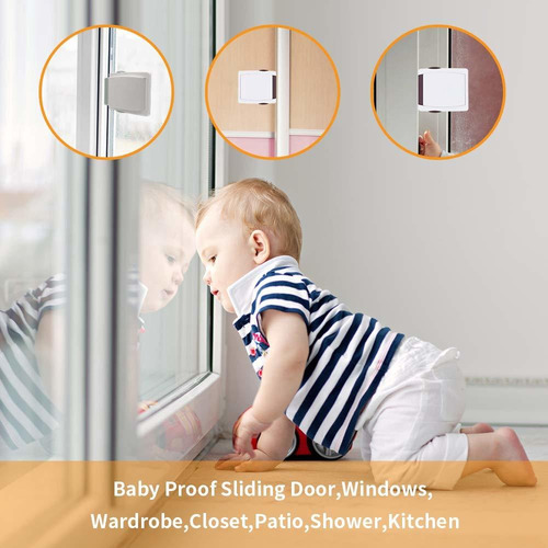 Imagen 4 de 7 de Cerradura De Puerta Para Ventana A De Niños, 6 Paquete...