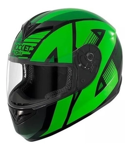 Casco Moto Rocket Force S06-18tmgreen Certificación Eas