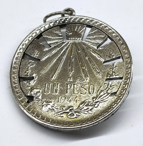 Rostro Cristo Medalla Sobre Moneda De Plata Autentica