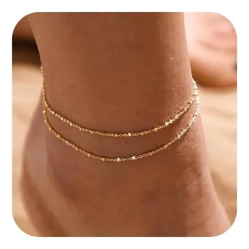 comprar Bvuem Tobilleras De Oro Para Mujer, Tobilleras Chapadas En