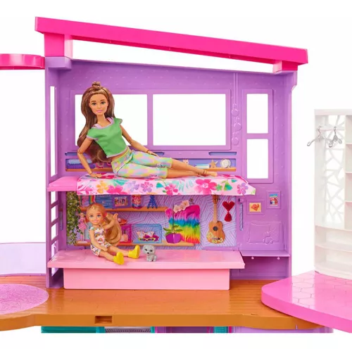 Casa de Barbie con 2 Pisos y Accesorios de Mattel