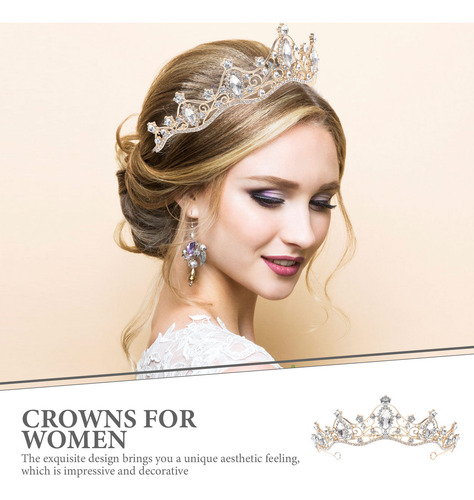 Diadema De Novia Con Forma De Corona Y Diamantes De Imitació