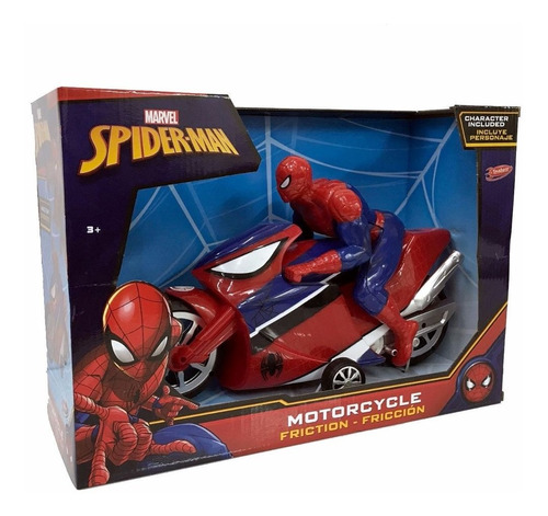 Spiderman Moto A Friccion Hombre Araña Licencia Original