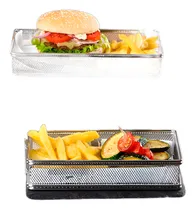 Comprar Cesta Para Papas 25.5x13x7cm En Plateado Y+regalo Stickers