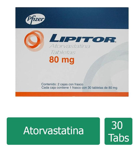 Lipitor 80 Mg Caja Con 30 Tabletas